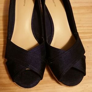 Navy blue wedges